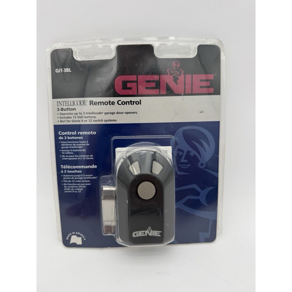 Genie Intellicode GIT-3BL 3-Button Garage Door Opener Remote Control New